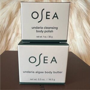 NIB!  OSEA bundle Includes body butter 0.5 oz & 1 oz  of cleansing body polish